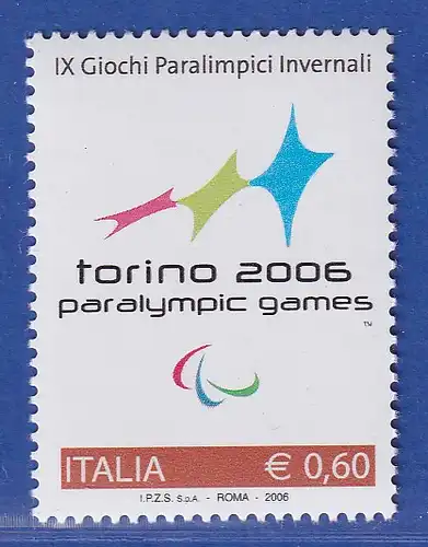 Italien 2006 Paralympische Winterspiele, Turin  Mi.-Nr. 3094 ** 