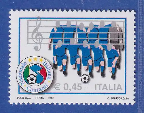 Italien 2006 25 Jahre Fußball-Nationalmannschaft der Sänger Mi.-Nr. 3097 ** 