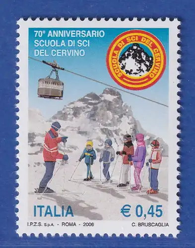 Italien 2006 70 Jahre Skischule am Matterhorn  Mi.-Nr. 3107 ** 