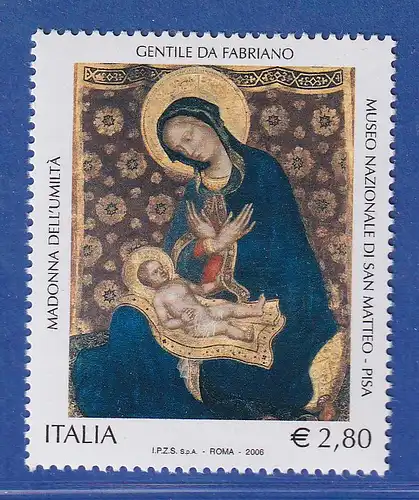 Italien 2006 Madonna dell`Umiltà, Gemälde von G. da Fabriano  Mi.-Nr. 3108 ** 