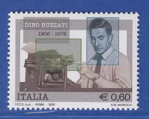 Italien 2006 Schriftsteller Dino Buzzati Mi.-Nr. 3143 ** 