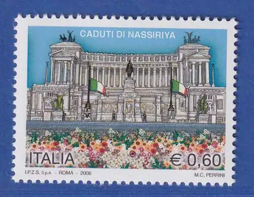 Italien 2006 Gedenken an Gefallene im Irak (Nasiriyah 2003) Mi.-Nr. 3146 ** 