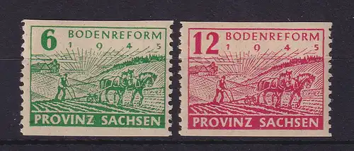 SBZ Provinz Sachsen Bodenreform Mi.-Nr. 85-86 wa C postfrisch**