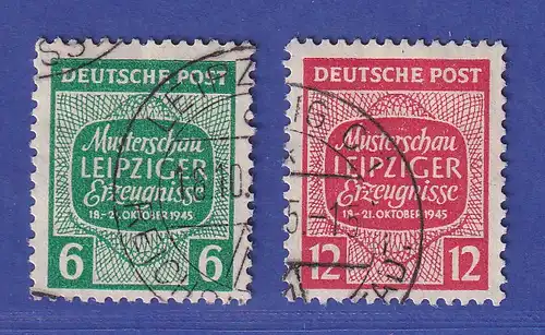 SBZ West-Sachsen Leipziger Musterschau Mi.-Nr. 124-125 X  O gpr. STRÖH BPP