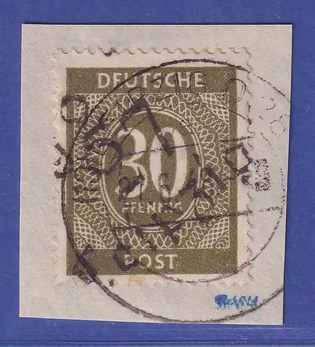 SBZ Bezirkshandstempel OPD 27 Leipzig auf 30Pfg Ziffer Mi.-Nr. Ip V O gpr.