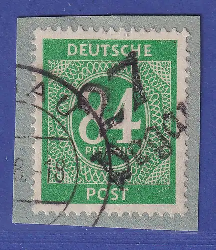 SBZ Bezirkshandstempel OPD 27 Pegau auf 84Pfg Ziffer Mi.-Nr. Ix V O gpr.