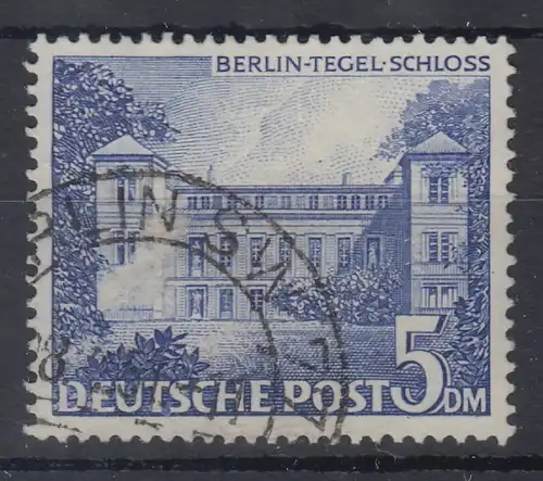 Berlin Bauten 5DM Schloss Tegel Mi.-Nr. 60 schön gestempelt BERLIN SW 77 