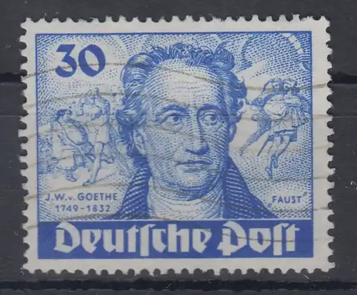 Berlin Goethe 30Pfg  Mi.-Nr. 63 mit zartem Maschinen-Wellenstempel