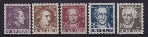 SBZ allgem. Ausgaben 1949 Goethe Mi.-Nr. 234-238 postfrisch **