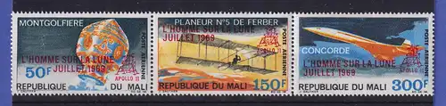 Mali 1969 Luft- und Raumfahrt Mondlandung Apollo 11 Mi.-Nr. 182-184  ** / MNH