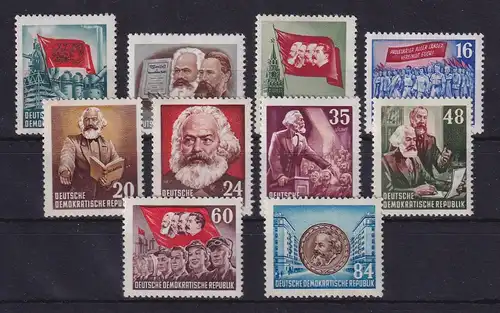 DDR 1953 Karl Marx 70. Todestag  Mi.-Nr. 344-353  postfrisch **