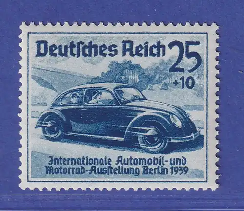 Dt. Reich 1939 Automobilausstellung Volkswagen  Mi.-Nr. 688 ** gpr. SCHLEGEL BPP