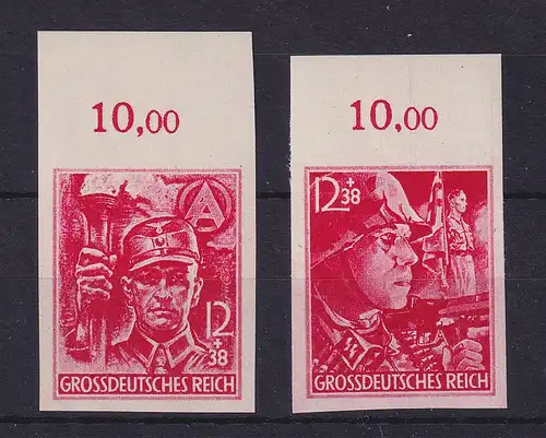 Deutsches Reich 1945 Mi.-Nr. 909-910 U Oberrandstücke postfrisch **