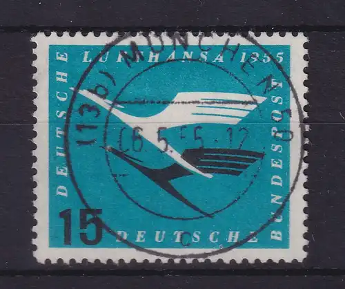 Bundesrepublik 1955 Lufthansa Mi.-Nr. 207 schön zentrisch O MÜNCHEN
