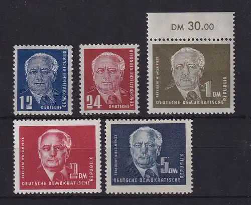 DDR 1950 Wilhelm Pieck  Mi.-Nr. 251-255  postfrisch **