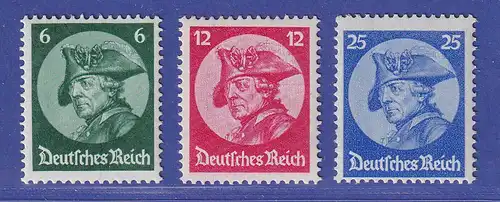 Dt. Reich 1933 Reichstagseröffnung Friedrich der Große  Mi.-Nr. 479-481 **