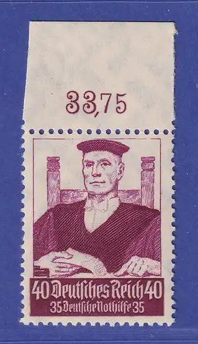 Deutsches Reich 1934 Berufstände Richter Mi.-Nr. 564 Oberrandstück postfrisch **