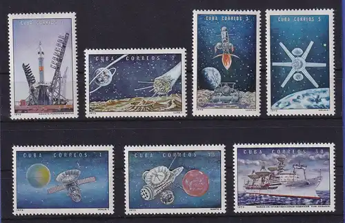 Kuba 1973 Raumfahrt Satelliten  Mi.-Nr. 1864-1870 **