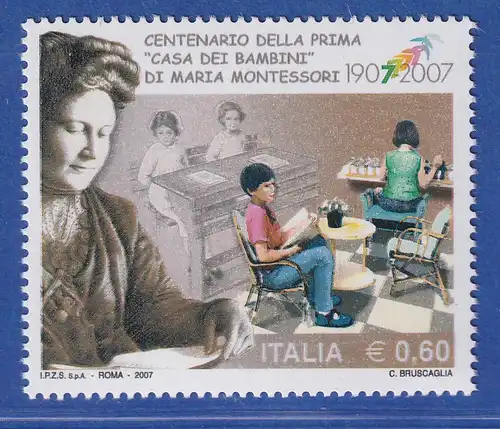 Italien 2007 Montessori-Kinderheim Rom Mi.-Nr. 3148 I  ** 