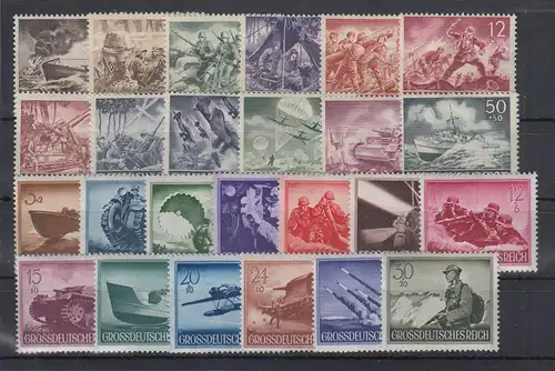 Dt. Reich Wehrmacht Mi.-Nr. 831-842 und 873-885 beide Sätze einwandfrei ** / MNH