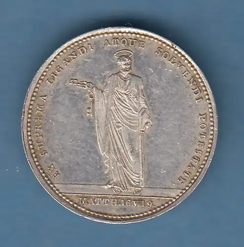 Vatikan 1826 kl. Medaille (v.Neuss Augsburg) Heiliges Jahr Hl. Petrus bzw. Papst