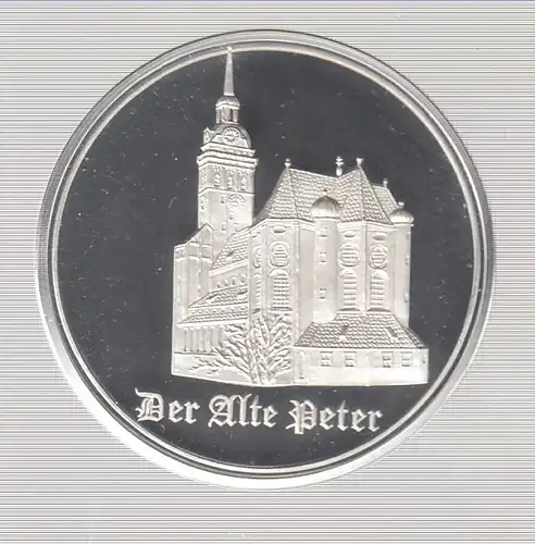 Silber-Medaille München Kirche Alter Peter, 15g Ag999 