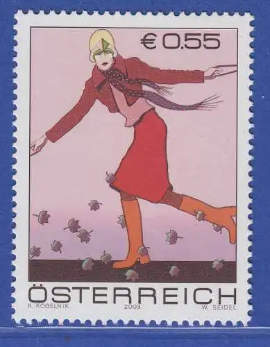 Österreich 2001 Sondermarke Moderne Kunst Kiki Kogelnik   Mi.-Nr. 2436