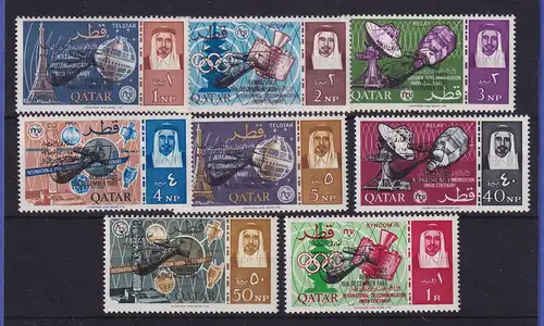 Katar 1966 Weltraum Raumfahrtprojekt Gemini Mi.-Nr. 94-101 a ** / MNH