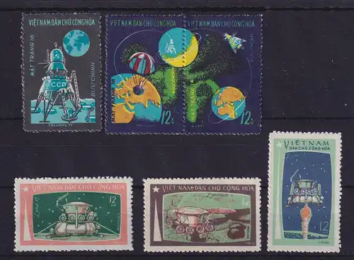 Vietnam 1971 Raumfahrt zum Mond Mi.-Nr. 669-671, 672-674 ** / MNH