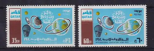 Katar 1970 Raumfahrt Bildung und Technologie Mi.-Nr. 419-420 ** / MNH