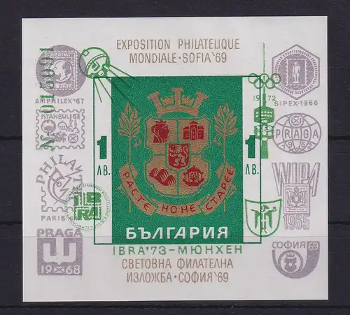 Bulgarien 1973 Ausstellung IBRA München Mi.-Nr. Block 40 ** / MNH