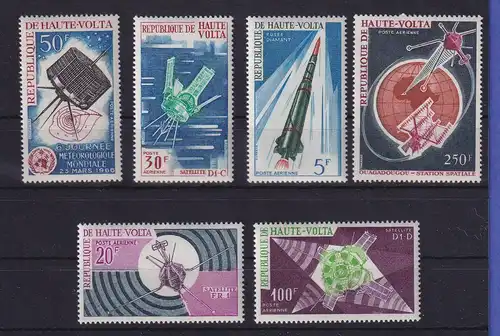 Burkina Faso Obervolta 1966 Satelliten Mi.-Nr. 181, 187, 214-217 ** / MNH