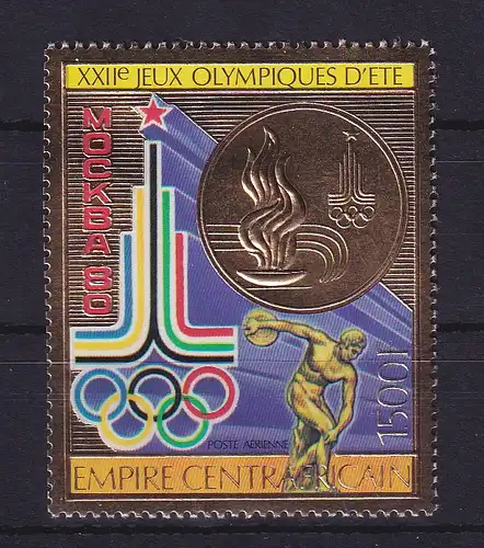 Zentralafrikanische Republik 1979 Olympiade Moskau Mi.-Nr. 622 A ** / MNH