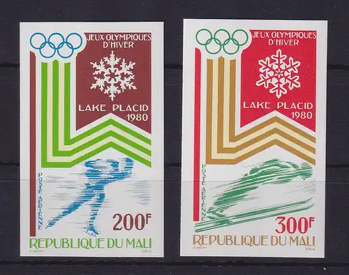 Mali 1979 Olympische Winterspiele Lake Placid Mi.-Nr. 749-750 B ** / MNH