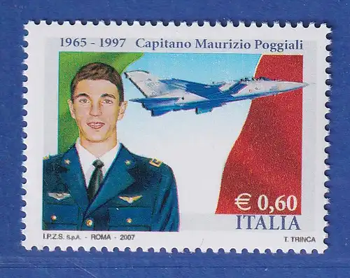 Italien 2007 Hauptmann Maurizio Poggiali Pilot  Mi.-Nr. 3193 ** 