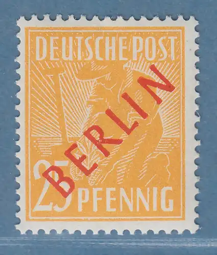 Berlin Rotaufdruck 25 Pfg Mi.-Nr. 27 einwandfrei postfrisch, geprüft Schlegel 