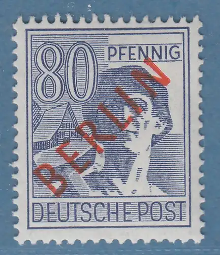 Berlin Rotaufdruck 80 Pfg Mi.-Nr. 32 einwandfrei postfrisch, geprüft Schlegel 