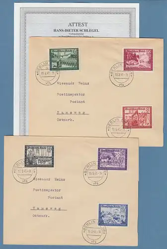 Dt. Reich Kameradschaftsblock 1941 Mi.-Nr.773-78 auf FDC mit ET-O BERLIN 19.5.41