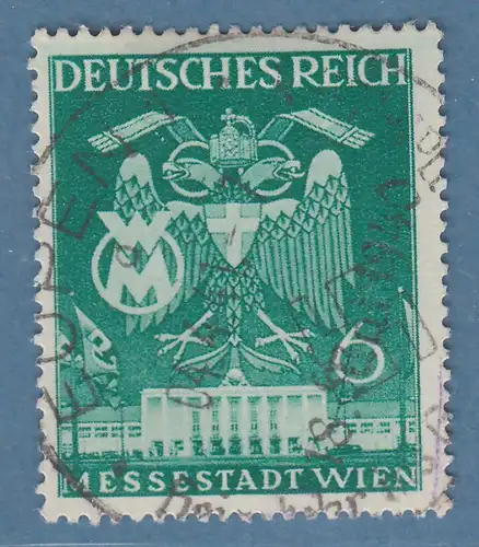 Dt. Reich 1941 Wiener Messe 6Pfg mit PLF Spiess durch die 6, Mi.-Nr. 769 I O gpr