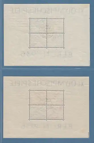 Dt. Reich 1936 Olympia-Blockpaar mit Tages-O NEUß gepr. SCHLEGEL D. BPP selten !