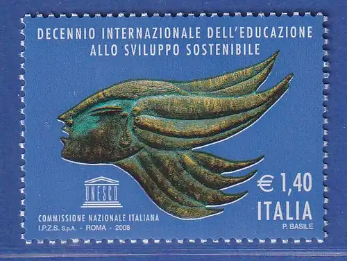 Italien 2008 UNO Dekade Bildung und Entwicklung Mi.-Nr. 3236 ** 