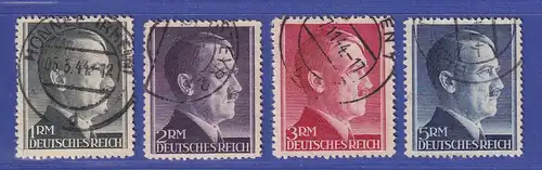 Dt. Reich 1941 Hitler-Markwerte grobe Zähnung Mi.-Nr. 799-802A O teils gpr. BPP