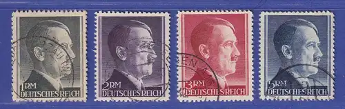 Dt. Reich 1941 Hitler-Markwerte grobe Zähnung Mi.-Nr. 799-802A O teils gpr. BPP