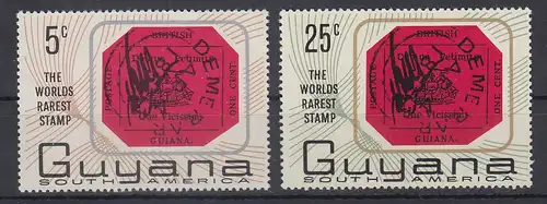 Guyana 1967 110 Jahre Britisch-Guyana rot Mi.-Nr. 267-68 **