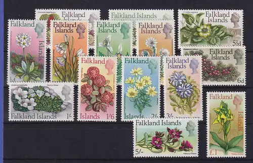 Falkland-Inseln 1968 Einheimische Blumen Mi.-Nr. 161-174 postfrisch **