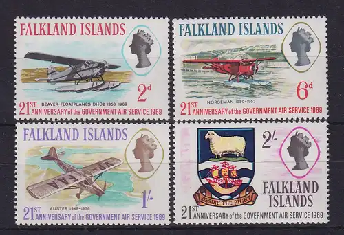 Falkland-Inseln 1969 Government Air Service (FIGAS) Mi.-Nr. 175-178 **