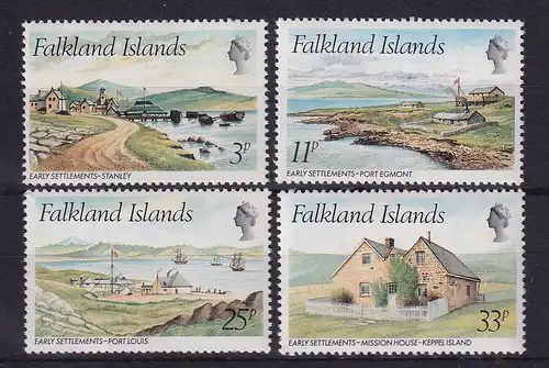 Falkland-Inseln 1980 Frühe Ortschaften Mi.-Nr. 312-315 postfrisch **