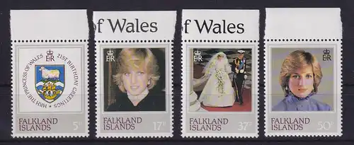 Falkland-Inseln 1982 Lady Diana 21. Geburtstag Mi.-Nr. 346-349 postfrisch **
