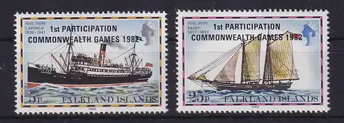 Falkland-Inseln 1982 Postschiffe Mi.-Nr. 355-356 postfrisch **