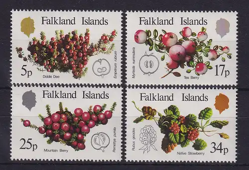 Falkland-Inseln 1983 Einheimische Beerenfrüchte Mi.-Nr. 382-385 postfrisch **